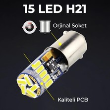 ARW H21W 15 Ledli H21 LED Ampül 6000K Beyaz