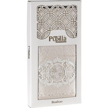 Pupilla Collection Flora 50*90 Bambu Güpürlü Yüz Havlusu (Kutulu) - Bej