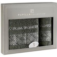 Pupilla Collection Ares %100 Pamuk 2'li Banyo Havlu Seti (50*90+70*140) - Yeşil