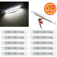 ARW 10 Adet 9 Ledli Parmak LED Beyaz Işık Su Geçirmez 12-24V