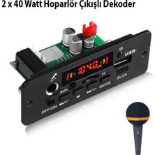 Sonreyon 2 x 40 Watt Hoparlör Çıkışlı ve Anfili Karaoke Dekoder