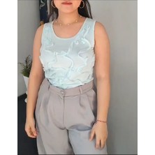 Butik Swordlion Kolsuz Önü Laseli Kadın Yazlık Atlet