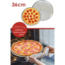 Tamu Pizza Tepsisi ve Pizza Ruleti Lahmacun Tepsisi 36 cm Delikli Tepsi