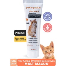 patiografya Premium Malt Paste 100.GR Kedi Tüy Yumağı Önlemeyi Destekleyen Malt Macun