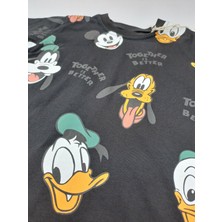 Cıvıltı Şort T-Shirt Together Baskılı Disney Karakterli Cepli Erkek Yazlık Takım
