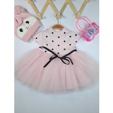 Bonboner Kids Kız Çocuk Tüllü Gündelik Elbise (Bere ve Çanta Dekor Amaçlıdır)
