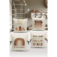 Bertille Home Çocuk Bebek Çift Tarafı Dijital Baskılı  4'lü Kırlent Kılıfı Seti  (Kids Children Cushion Cover)