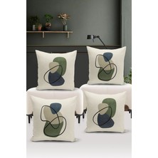 Bertille Home Minimalist Serisi Çift Tarafı Dijital Baskılı  4'lü Kırlent Kılıfı Seti  (Minimalist Cover Set)