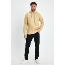 Kef Clothing Vizon Rengi Hoodie, Oversize Sweatshirt, Erkek Hoodie