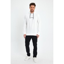 Kef Clothing Originals Beyaz Hoodie, Oversize Sweatshirt, Erkek Hoodie