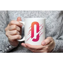 Azresa Özel Tasarım O Harfli Beyaz Porselen Kupa Tfsp-15