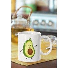 Azresa Avokado Baskılı Porselen Kupa Bardak