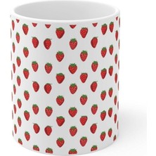 Azresa Çilek Baskılı Kupa Bardak