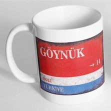 Azresa Bolu Göynük Sokak Tabelası Baskılı Kupa Bardak