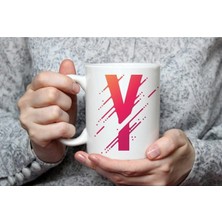 Azresa Özel Tasarım Y Harfli Beyaz Porselen Kupa Tfsp-22