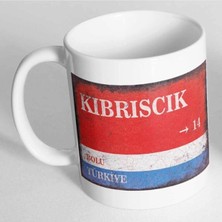 Azresa Bolu Kıbrıscık Sokak Tabelası Baskılı Kupa Bardak
