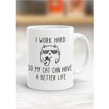 Azresa I Work Hard Baskılı Kupa Bardak BDK15