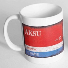 Azresa Antalya Aksu Sokak Tabelası Baskılı Kupa Bardak