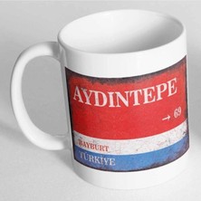 Azresa Bayburt Aydıntepe Sokak Tabelası Baskılı Kupa Bardak