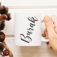 Azresa Burak Ismine Özel Porselen Kupa Bardak -Baskılı Kupa Bardak