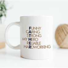 Azresa Şık Babalar Günü Hediyesi Porselen Kupa Bardak