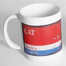 Azresa Erzurum Çat Sokak Tabelası Baskılı Kupa Bardak