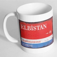 Azresa Kahramanmaraş Elbistan Sokak Tabelası Baskılı Kupa Bardak