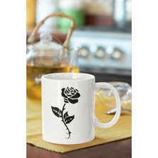 Azresa Gül Baskılı Porselen Kupa Bardak