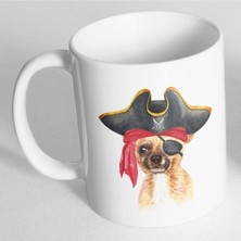 Azresa Chiwawa Korsan Şapkalı Baskılı Kupa Bardak