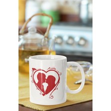 Azresa Sevgililer Gününe Özel Baskılı Porselen Kupa