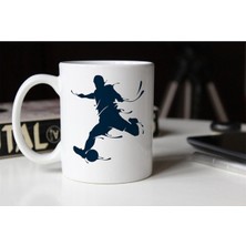 Azresa Futbolcu Temalı Beyaz Porselen Kupa Tfspr-03