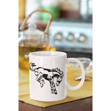 Azresa At Motifi Baskılı Porselen Kupa