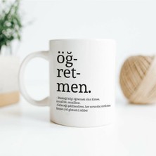 Azresa Öğretmen Kelime Anlamlı Porselen Kupa Baskılı Kupa