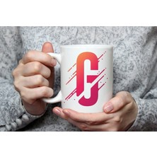 Azresa Özel Tasarım G Harfli Beyaz Porselen Kupa Tfsp-07