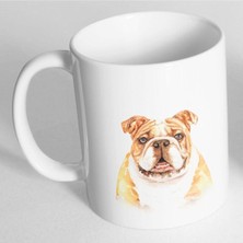 Azresa Bulldog Köpek Resim Baskılı Kupa Bardak