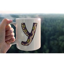 Azresa Beyaz Y Harfli Porselen Kupa Tfhr-27