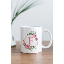 Azresa F Harfi Baskılı Kupa Bardak