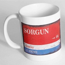 Azresa Yozgat Sorgun Sokak Tabelası Baskılı Kupa Bardak