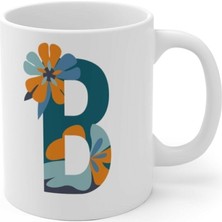 Azresa Beyaz B Harfi Baskılı Kupa Bardak