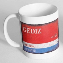 Azresa Kütahya Gediz Sokak Tabelası Baskılı Kupa Bardak