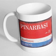 Azresa Kastamonu Pınarbaşı Sokak Tabelası Baskılı Kupa Bardak