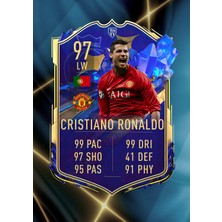 512 Art Design Cristiano Ronaldo Fut Kart Temalı Duvar Poster 30X42 cm Çerçevesiz