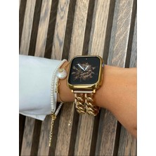 Bushco Store Apple Watch Uyumlu Gold Cowboy Çelik Kordon  42-44-45-49MM
