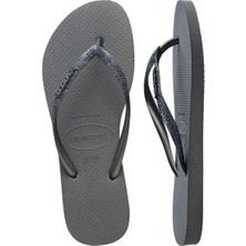 Havaianas Hav. Slım Glıtter Iı Grey/graphıte 41/42 Kadin Gri Terlik 4146975-3508