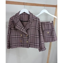 Nur Kids Kız Çocuk Kruvaze Etekli Takım Etek Ceket