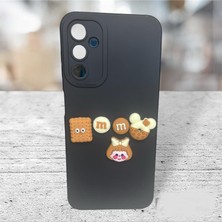 Bu Meydan Samsung A14 Siyah Renk Kabartmalı Silikon Telefon Kılıfı