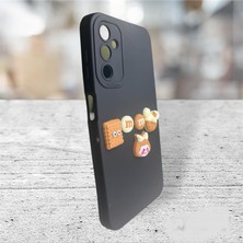Bu Meydan Samsung A14 Siyah Renk Kabartmalı Silikon Telefon Kılıfı