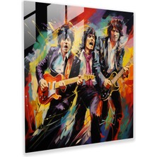 Painted Anarchy Rolling Stones Cam Baskı - Rolling Stones, Cam Duvar Sanatı, Rolling Stones, Modern Sanat, 50X50