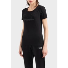 Ea7 Pamuklu Regular Fit Bisiklet Yaka T Shirt Bayan T Shirt 3Dtt21 Tjfkz 1200
