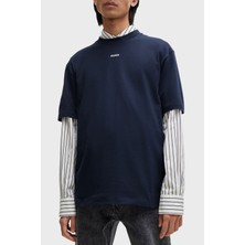 Hugo Pamuklu Bisiklet Yaka Relaxed Erkek T Shirt 50488330 405